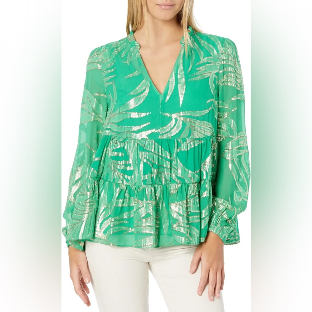 Lilly Pulitzer Sarita Long Sleeve Silk Top